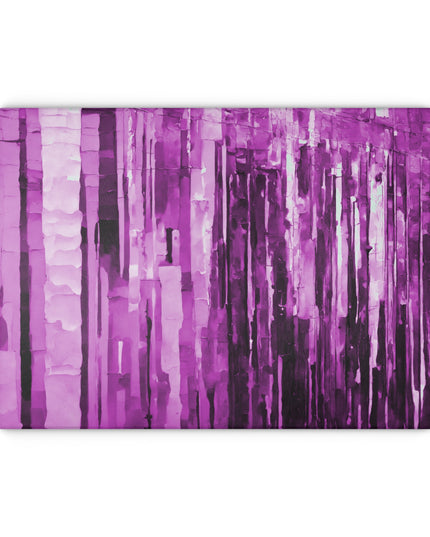 Striped Powder Lavender 11" x 15" Glass Cutting Board