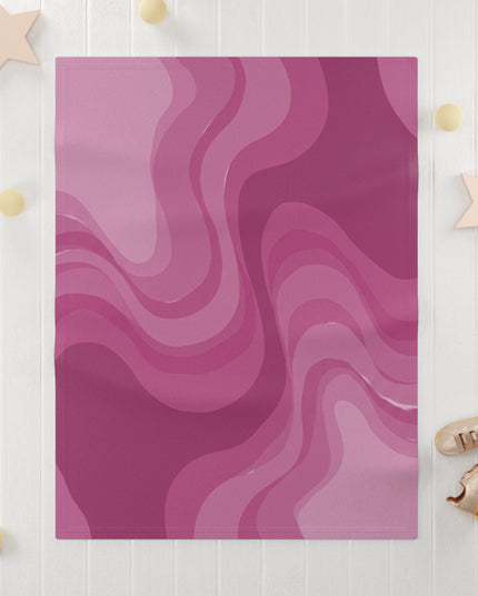 Pinky Mauve Wavey Soft Fleece Baby Blanket, 30" x 40"