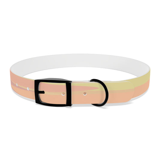 Pastel Hot Peach Patches Extra Large Dog Collar
