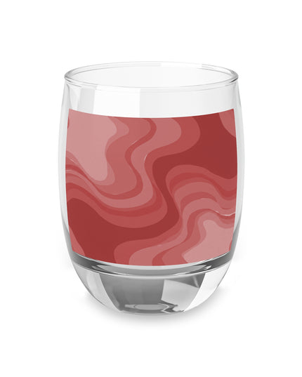 Power Red Wavey Whiskey Glass, 6 oz