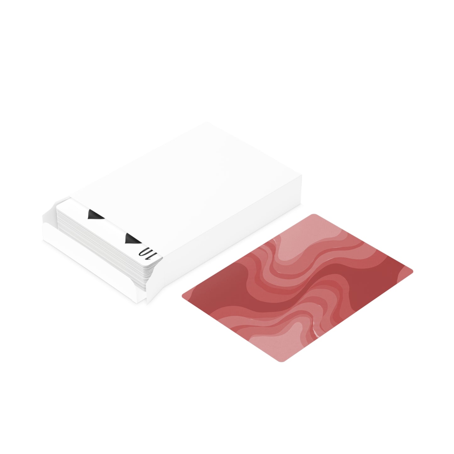 Power Red Wavey Poker Cards