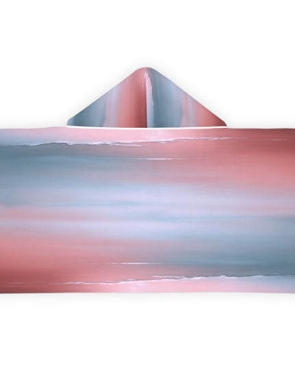 Gray Sea Pink Fog Youth Hooded Towel, 24" x 48"