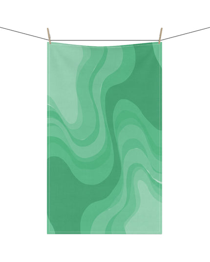 Mint Green Wavey Tea Towels (cotton, poly), 18" x "30