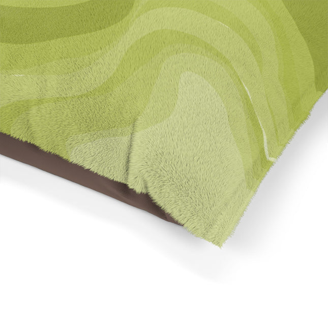 Lemon Wavey 40" × 30" Pet Bed