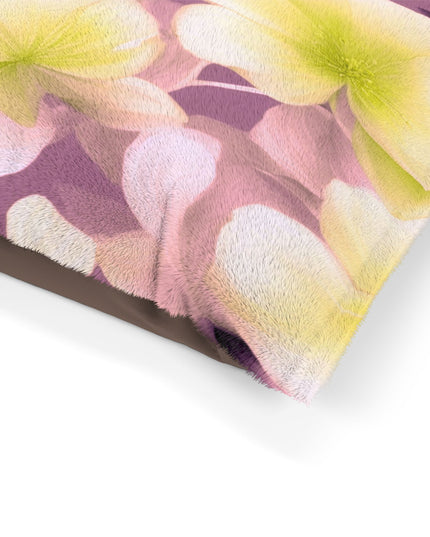 Lemon Blossom Floral Bunch Pet Bed, 28" × 18"