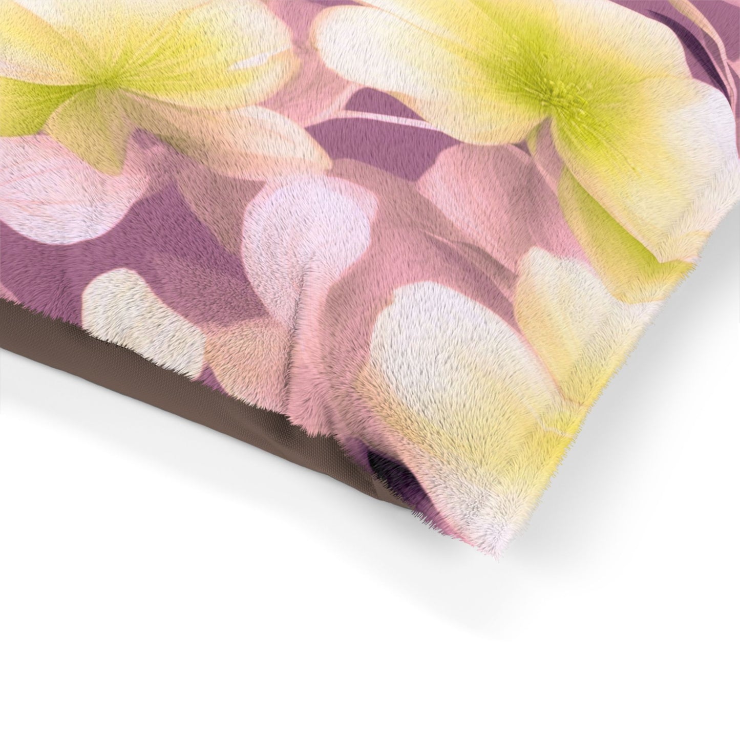 Lemon Blossom Floral Bunch Pet Bed, 28" × 18"
