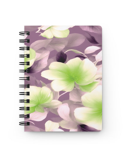 Lime Lavender Floral Bunch Bound Journal, 5" x 7" 150 pages