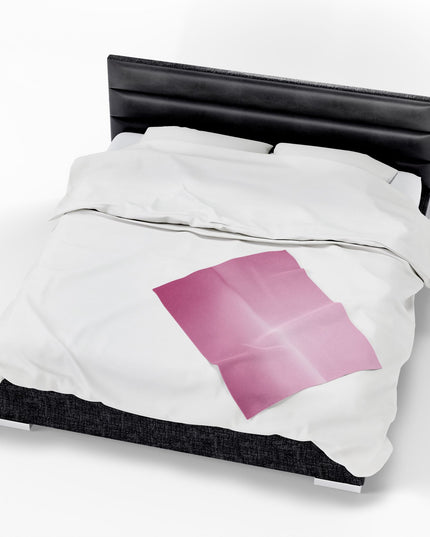 Pink Blush Fade Velveteen Plush Blanket, 30" x 40"