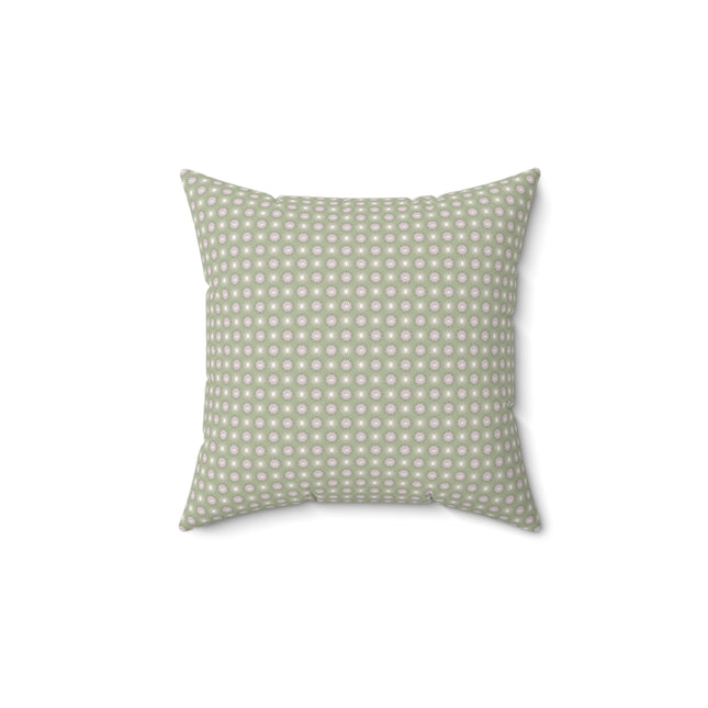 Olive Star-crossed Bodies Faux Suede Square Pillow, 14" x 14"