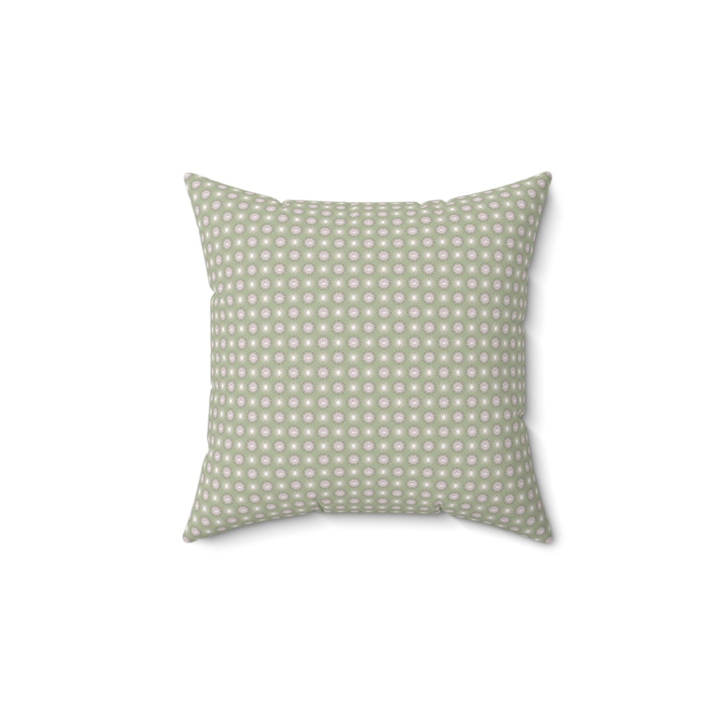Olive Star-crossed Bodies Faux Suede Square Pillow, 14" x 14"