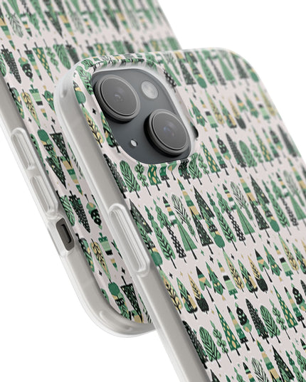 Mini Vintage Green Trees Iphone 15 Plus Flexi Case
