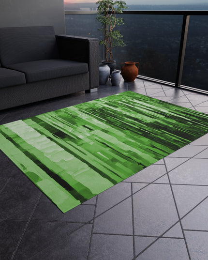 Striped Mint Pastel Outdoor Rug, 60" x 84"