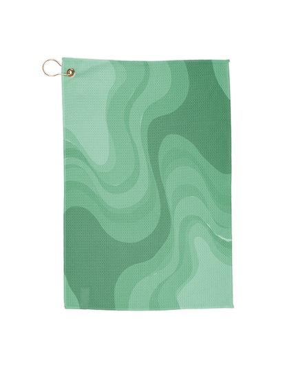 Mint Green Wavey 16" x 24" Golf Towel