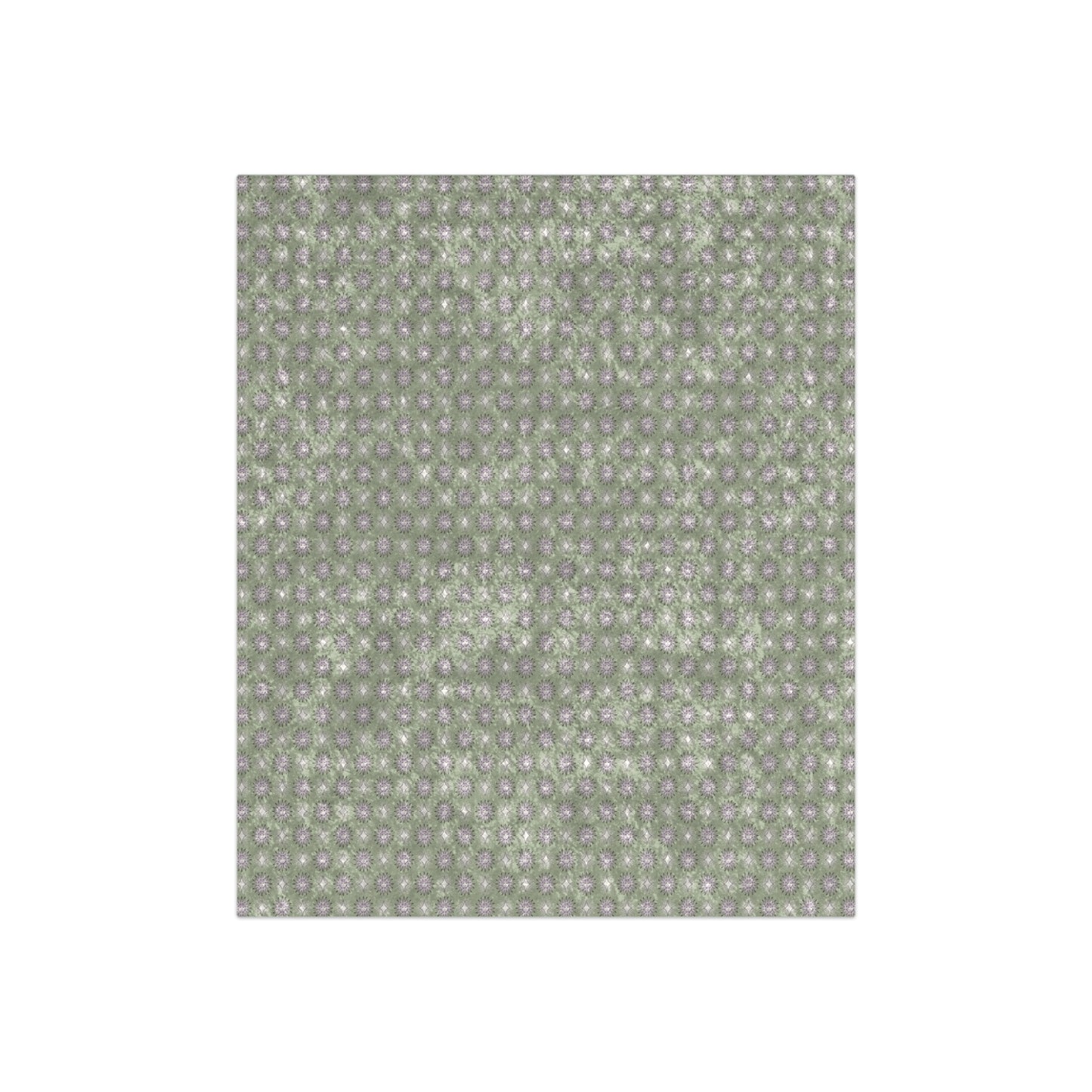 Olive Star-crossed Bodies Crushed Velvet Blanket, 50" x 60"
