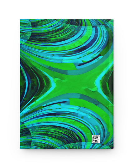 Uzi Spiral Blue Green 5.75" x 8" Hardcover Journal Matte with 150 lined pages