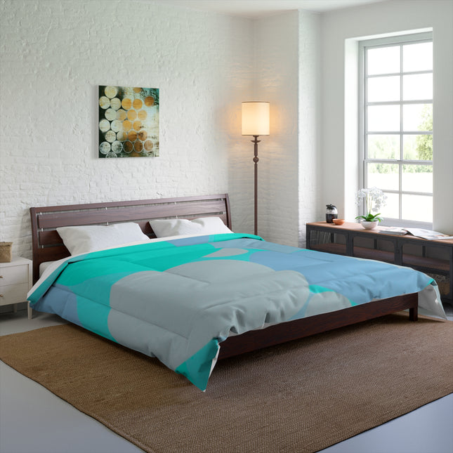 Pastel Tan and Tif Patches 104" × 88" Comforter