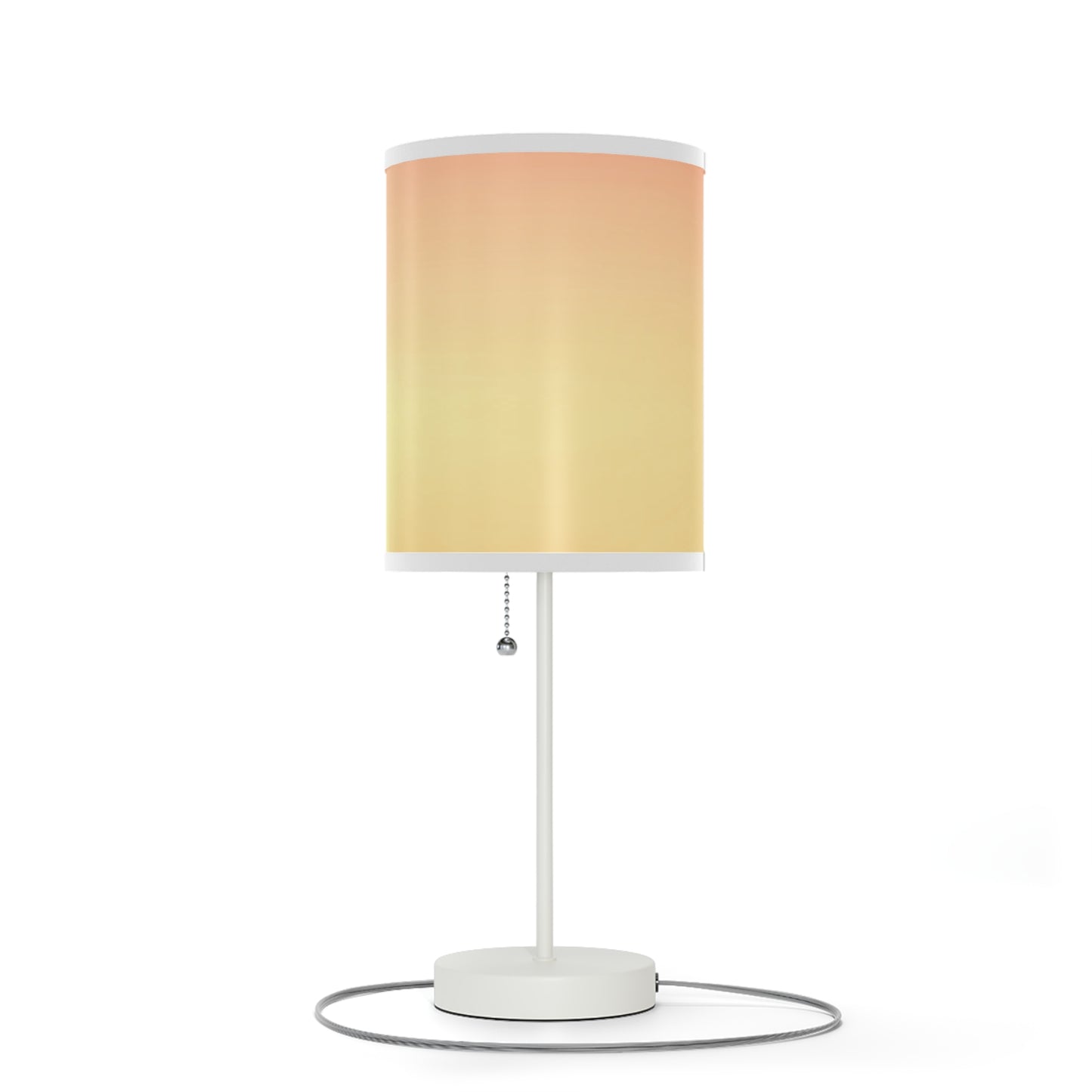 Hot Peach Fade Table Lamp on a White or Silver Stand, US|CA plug