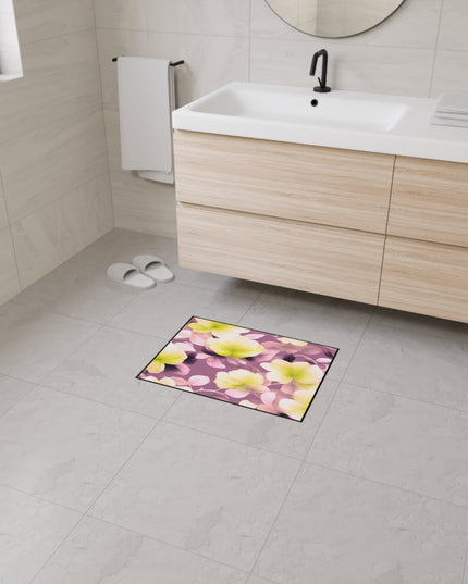 Lemon Blossom Floral Bunch Heavy Duty Floor Mat, 18" x 24"