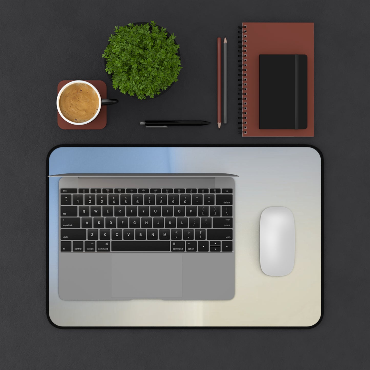 Cobalt Fade 12" x 18" Desk Mat
