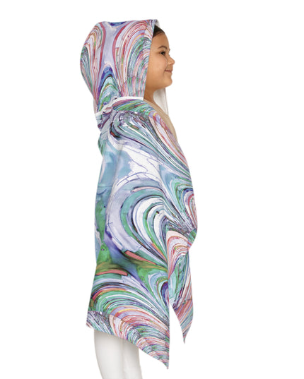 Uzi Spiral Pastels Youth Hooded Towel, 24" x 48"
