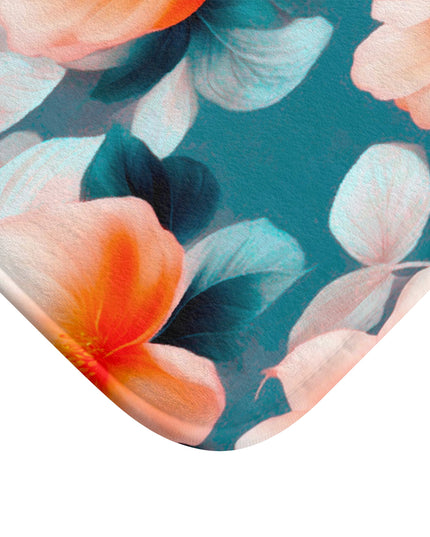 Orange Blossom Floral Bunch 24" x 17" Bath Mat