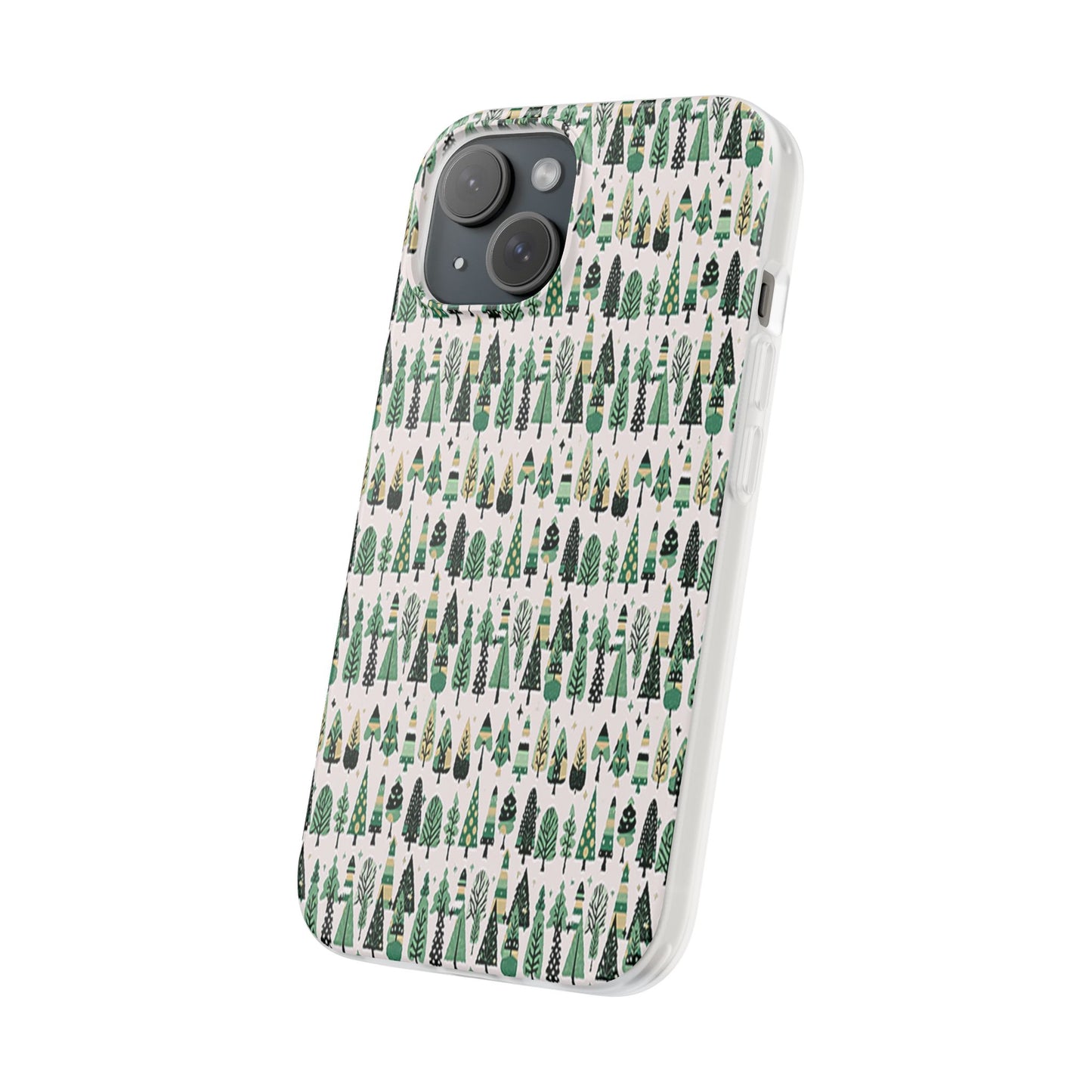 Mini Vintage Green Trees Iphone 15 Flexi Case