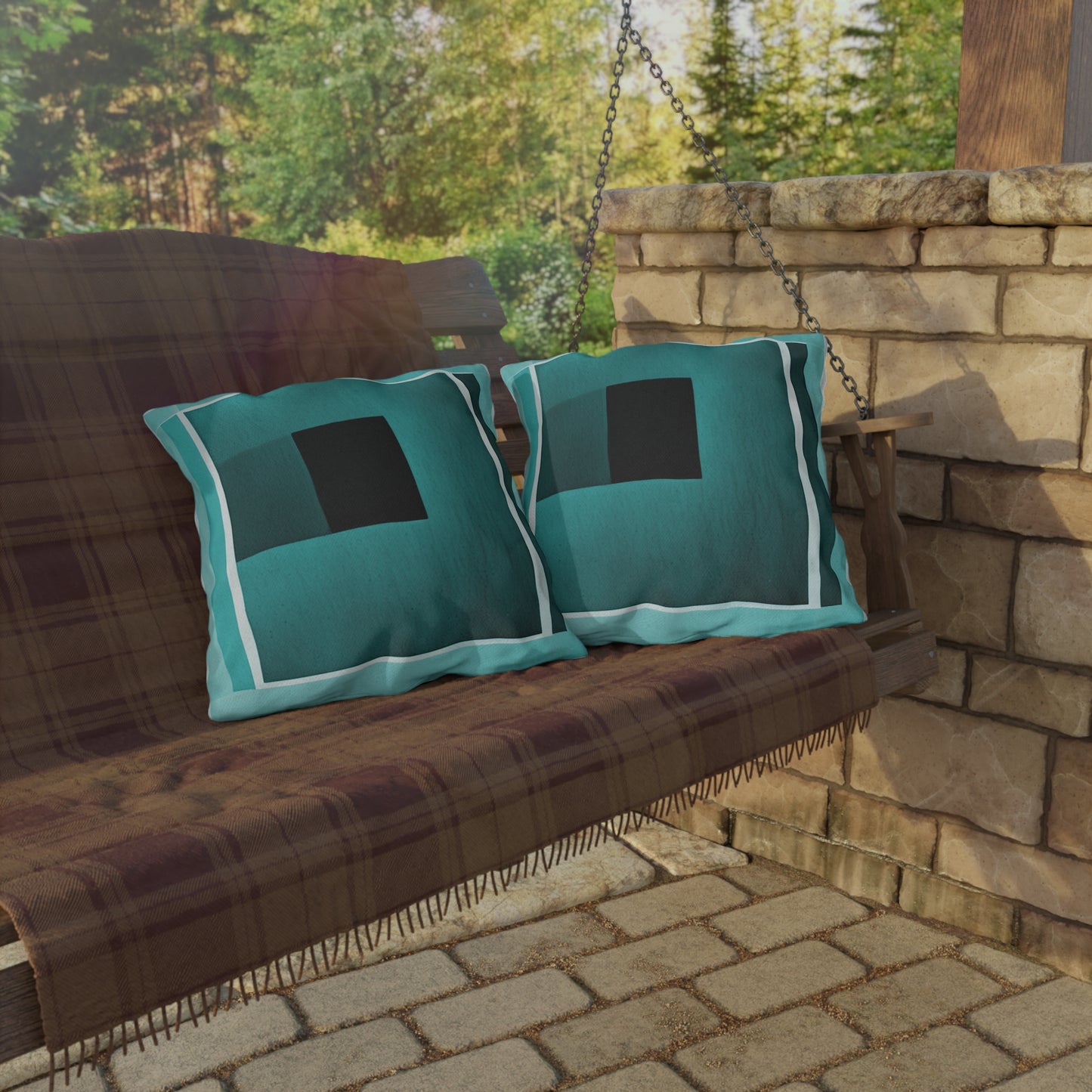 Mint Shadow 20" x 20" Outdoor Pillow