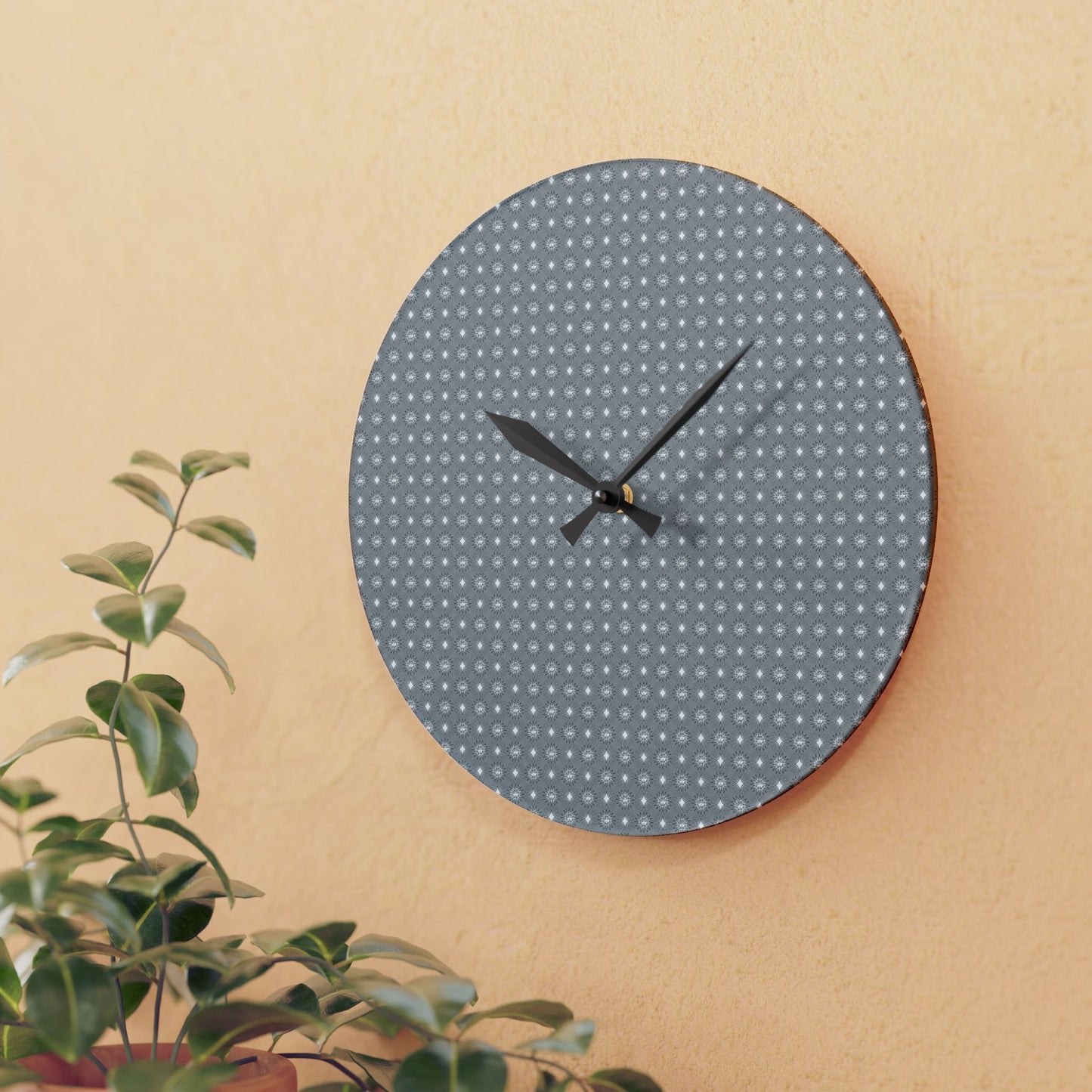 Desaturated Star-crossed Bodies Acrylic Wall Clock, Round or Square, 10.75" x 10.75"