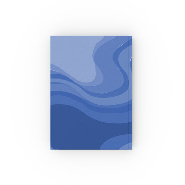 Deep Blue Wavey 5.2" x 7.4" Hard Backed Journal with 128 blank pages