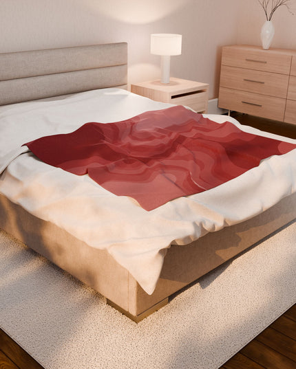 Power Red Velveteen Plush Blanket, 50" x 60"