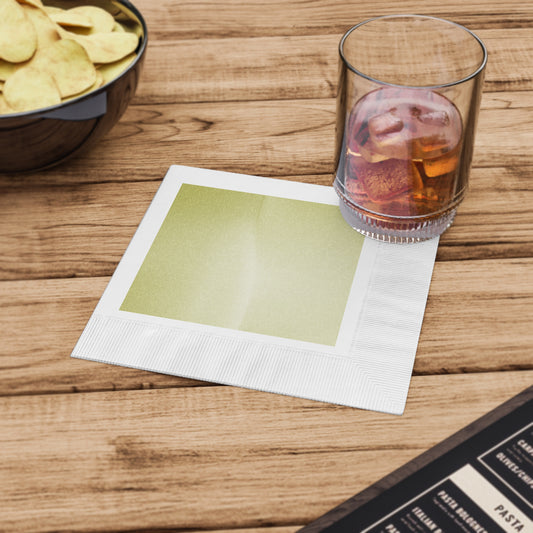 Lemon Fade White Coined Napkins, 6.5" x 6.5"