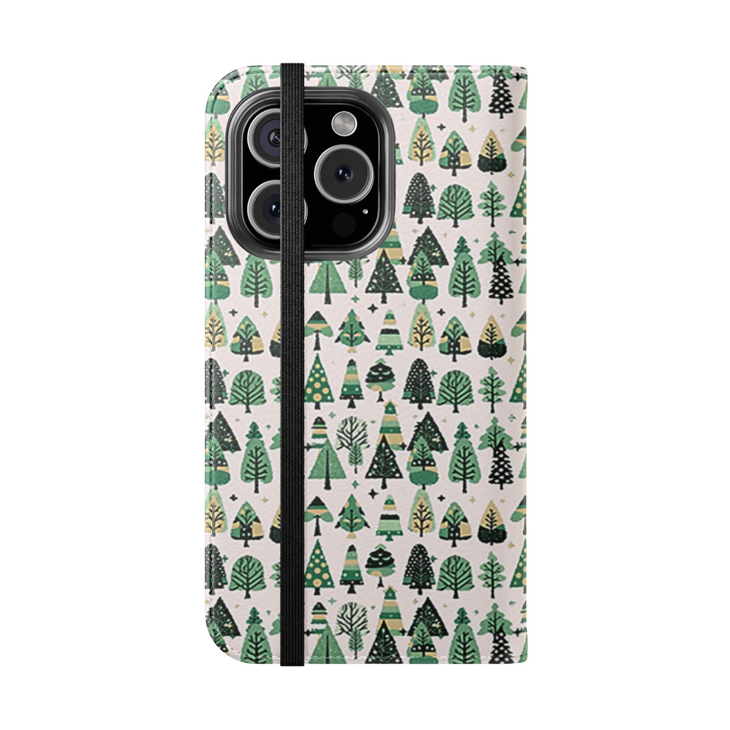 Mini Vintage Green Trees Flip Cases, Iphone 16 Pro
