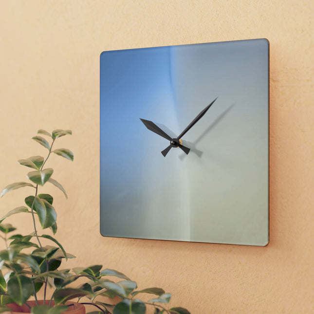 Cobalt Fade Acrylic Wall Clock, Round or Square, 10.75" x 10.75"