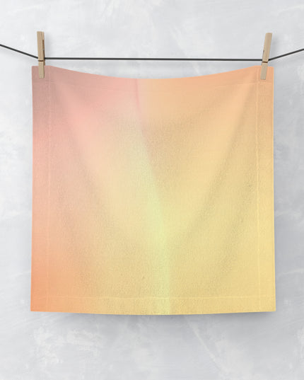 Hot Peach Fade Face Towel, 13" x 13"