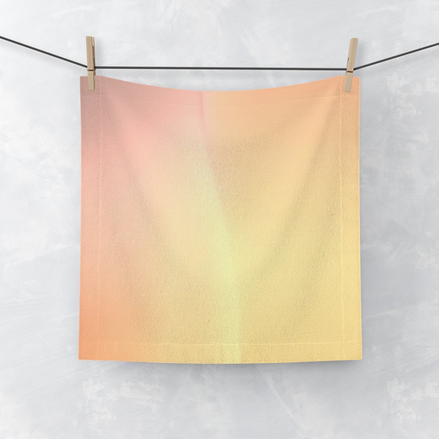 Hot Peach Fade Face Towel, 13" x 13"