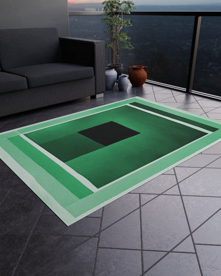 Mint Shadow Outdoor Rug, 60" x 84"