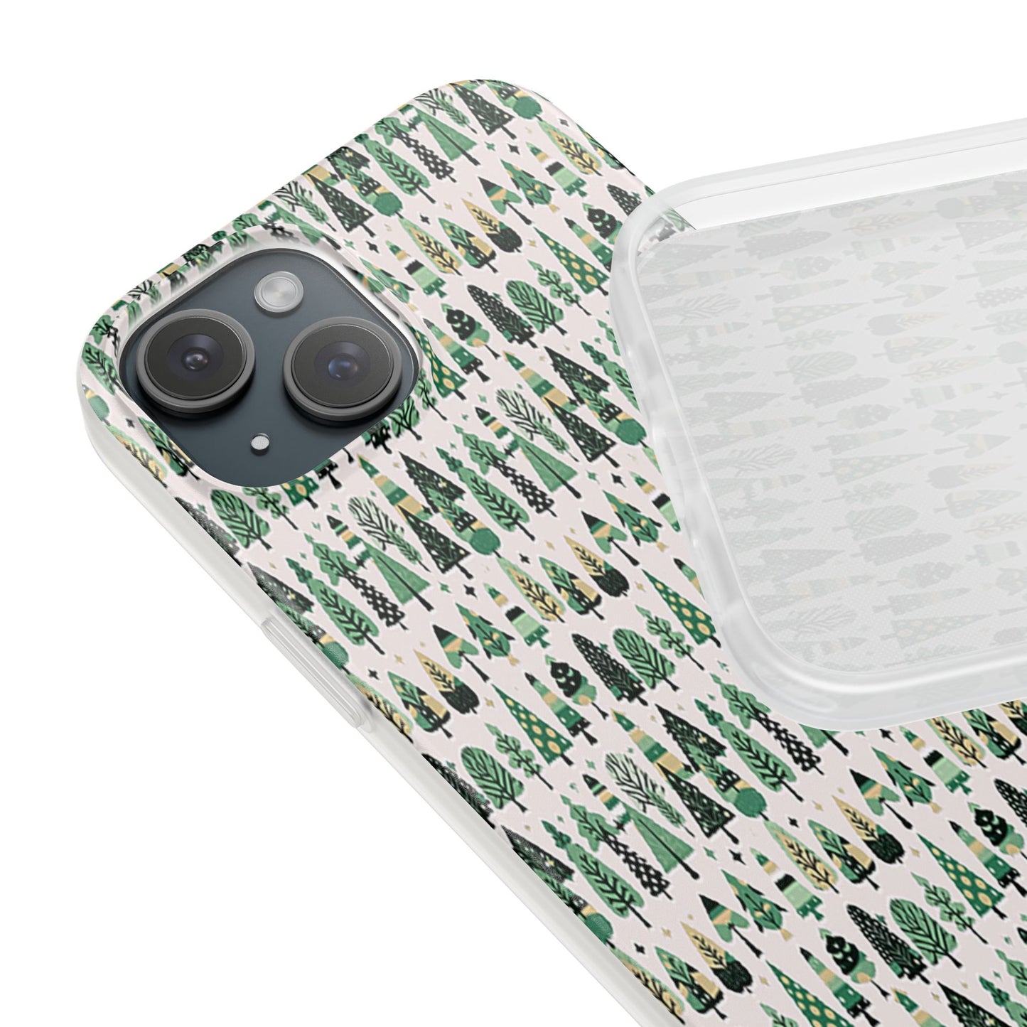 Mini Vintage Green Trees Iphone 15 Flexi Case