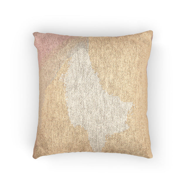 Hot Peach Fade Woven Pillow, 17" x 18"