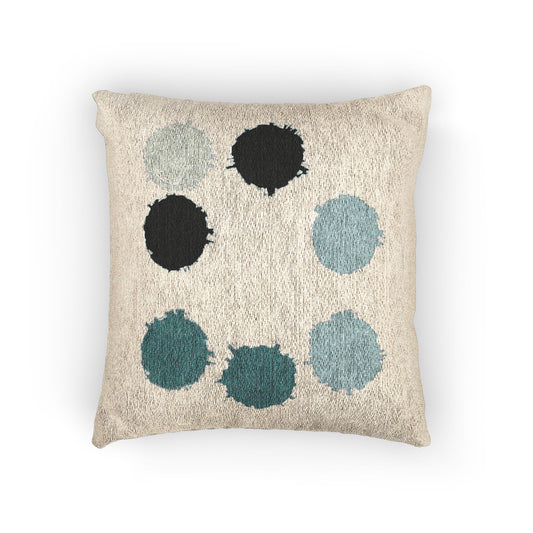 Tif Green Barrel Woven Pillow, 17" x 18"