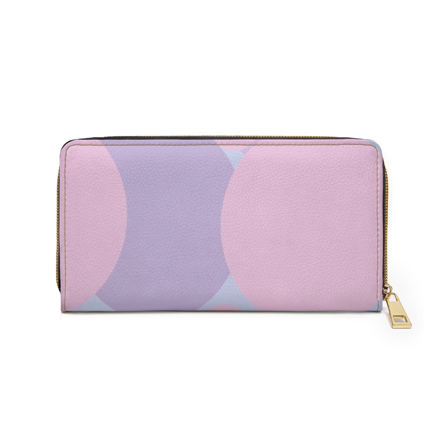 Pastel Purple and Mauve Patches Elegant Abstract Zipper Wallet - Stylish & Functional Accessory for Everyday Use