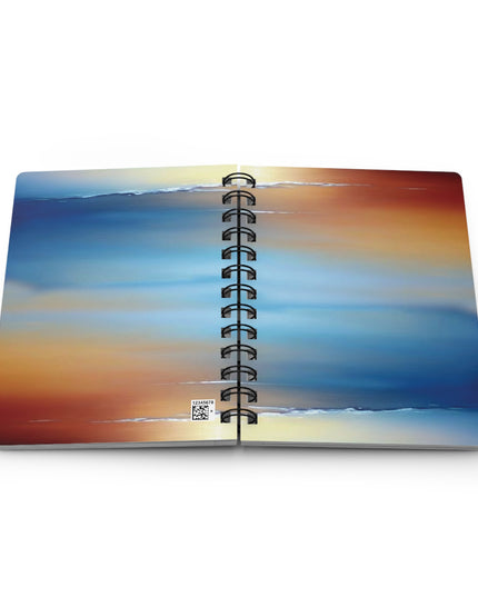 Blue Sea Red Orange Fog Spiral Bound Journal, 5" x 7" 150 pages