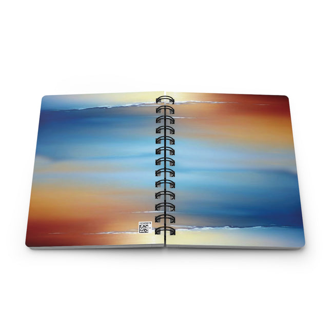 Blue Sea Red Orange Fog Spiral Bound Journal, 5" x 7" 150 pages