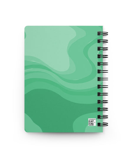 Mint Green Wavey Spiral Bound Journal, 5" x 7" 150 pages