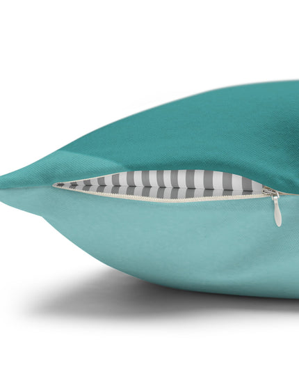 Tif Green Wavey Spun Polyester Square Pillowcase, 14" x 14"