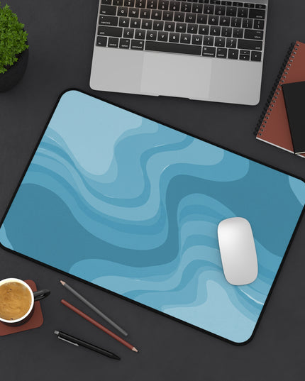 Sky Blue Wavey 12" x 18" Desk Mat