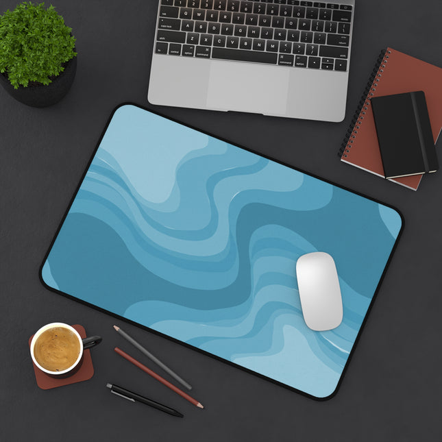 Sky Blue Wavey 12" x 18" Desk Mat