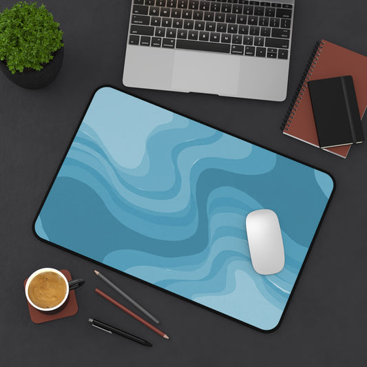 Sky Blue Wavey 12" x 18" Desk Mat