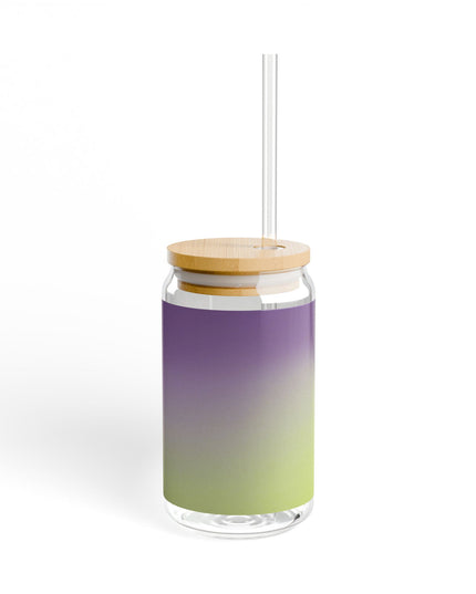 Purple Golden Fade Sipper Glass, 16oz