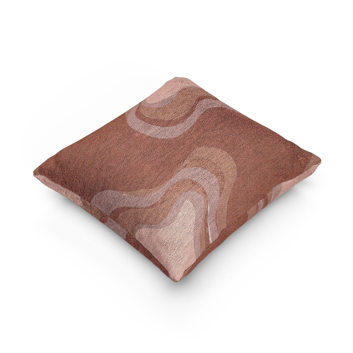 Power Red Wavey Woven Pillow, 17" x 18"