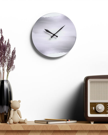 Sephia Sea Dark Fog Acrylic Wall Clock, Round or Square, 10.75" x 10.75"